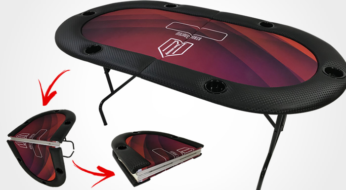 Mesa de Poker Dobrável Mojave + Capa de Proteção